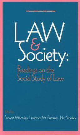 Law and Society Readings on the Social Study of Law  9780393967135 Front Cover