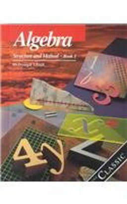 Algebra Structure and Method Book 1  9780395461402 Front Cover