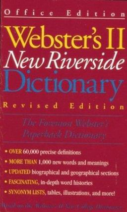 The Webster's II New Riverside Dictionary