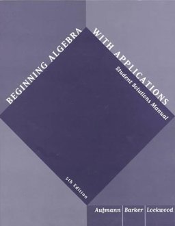 Beginning Algebra Student Solutions Manual