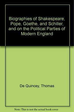 Biographies of Shakespeare, Pope, Goethe, and Schiller