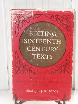 Editing Sixteenth-Century Texts