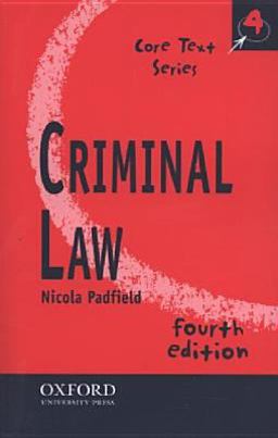 Criminal Law 4th 9780406973634 Front Cover