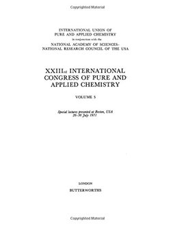 XXIIIrd International Congress of Pure and Applied Chemistry XXIIIrd International Congress of Pure and Applied Chemistry