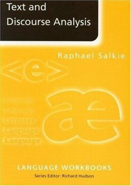 Text and Discourse Analysis  9780415092784 Front Cover