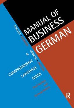 Manual of Business German A Comprehensive Language Guide  9780415129022 Front Cover