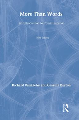 More Than Words An Introduction to Communication 3rd 9780415170079 Front Cover