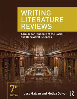 Writing Literature Reviews A Guide for Students of the Social and Behavioral Sciences 7th 9780415315746 Front Cover