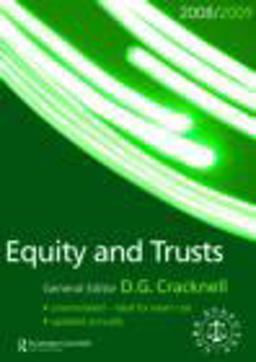 Equity and Trusts 2008-2009