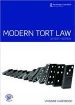 Modern Tort Law 7th 2008 Revised  9780415458467 Front Cover