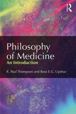 Philosophy of Medicine An Introduction  9780415501095 Front Cover