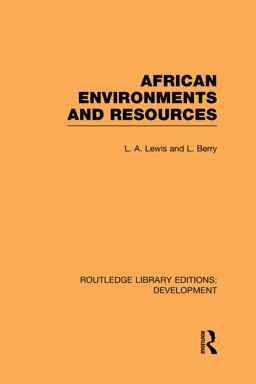 African Environments and Resources  9780415592932 Front Cover
