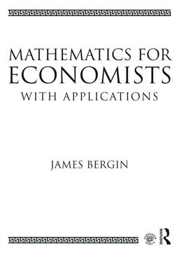 Mathematics for Economists with Applications 2014 9780415638289 Front Cover