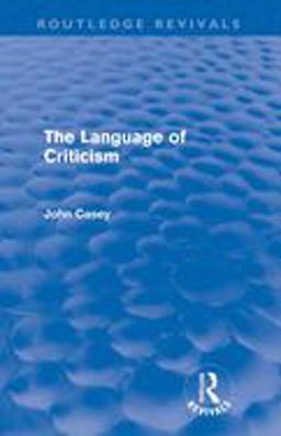 The Language of Criticism The Language of Criticism