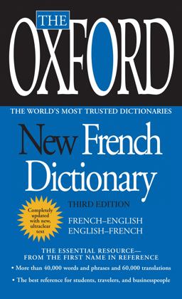 Oxford New French Dictionary Third Edition  9780425228616 Front Cover