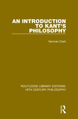 An Introduction to Kant's Philosophy