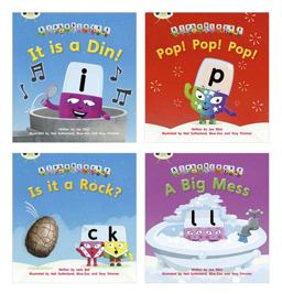 Learn to Read at Home with Bug Club Phonics Alphablocks: Phase 2 - Reception Term 1 (4 Fiction Books) Pack A