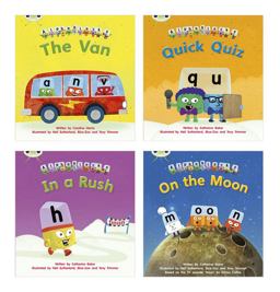 Learn to Read at Home with Bug Club Phonics Alphablocks: Phase 3 - Reception Term 2 (4 Fiction Books) Pack A