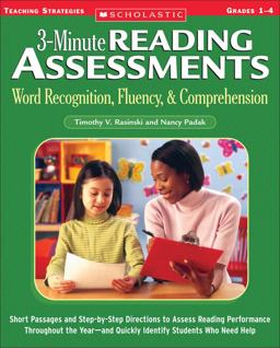 3-Minute Reading Assessments Word Recognition, Fluency, and Comprehension  9780439650892 Front Cover