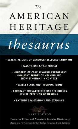 American Heritage Thesaurus  9780440242543 Front Cover