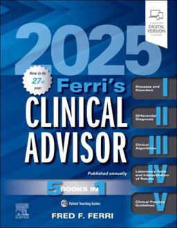     FERRI'S CLINICAL ADVISOR 2025-W/ACC  9780443117244 Front Cover