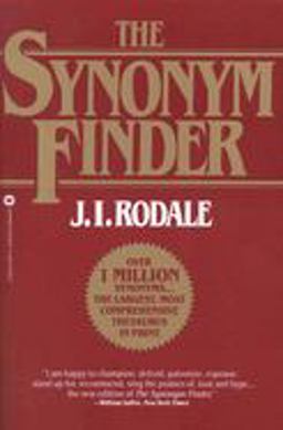 Synonym Finder  9780446370295 Front Cover