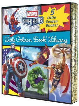 Marvel Super Heroes Little Golden Book Library 5-Book Boxed Set: Spider-Man, Hulk, Iron Man, Captain America, the Avengers  9780449817353 Front Cover