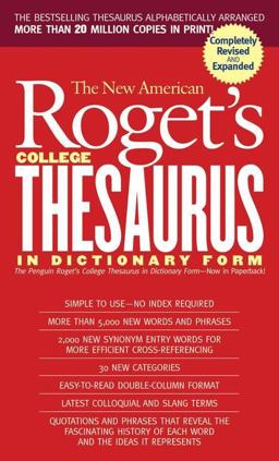 New American Roget's College Thesaurus in Dictionary Form (Revised and Updated)  9780451207166 Front Cover