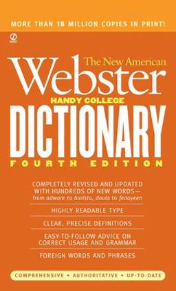 New American Webster Handy College Dictionary Fourth Edition 4th 9780451219053 Front Cover