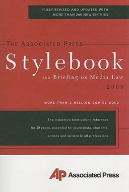 Associated Press Stylebook 2009 43rd 9780465012626 Front Cover
