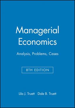 Managerial Economics Analysis, Problems, Cases 8th 9780470009932 Front Cover