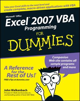 Excel 2007 VBA Programming for Dummies
