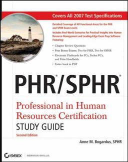 PHR/SPHR Professional in Human Resources Certification Study Guide 2nd 9780470050682 Front Cover