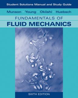 Student Solutions Manual and Student Study Guide to Fundamentals of Fluid Mechanics 6th 9780470088531 Front Cover