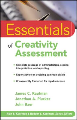Essentials of Creativity Assessment  9780470137420 Front Cover
