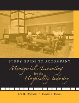 Managerial Accounting for the Hospitality Industry