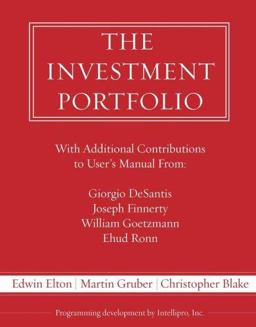 The Investment Portfolio Users Manual and Software