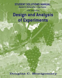 Design and Analysis of Experiments, Student Solutions Manual