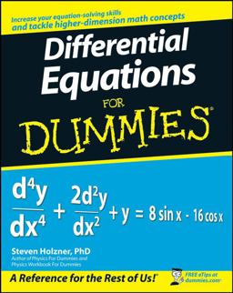 Differential Equations for Dummies  9780470178140 Front Cover