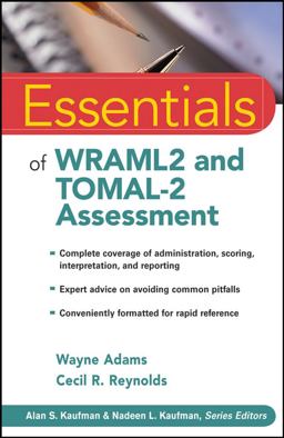 Essentials of WRAML2 and TOMAL-2 Assessment  9780470179116 Front Cover