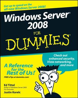 Windows Server 2008 for Dummies  9780470180433 Front Cover