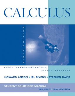 Calculus Early Transcendentals Single Variable 9E Student Solutions Manual