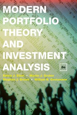Modern Portfolio Theory and Investment Analysis 8th 9780470388327 Front Cover