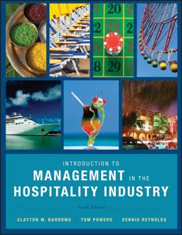 Introduction to Management in the Hospitality Industry 10th 9780470399743 Front Cover