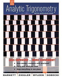 Analytic Trigonometry with Applications, Tenth Edition Binder Ready 10th 9780470418260 Front Cover