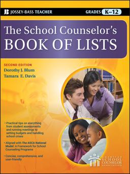 School Counselor's Book of Lists 2nd 9780470450659 Front Cover