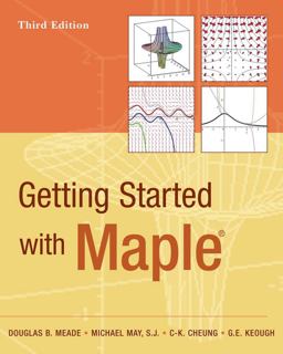 Getting Started with Maple 3rd 9780470455548 Front Cover