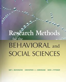 Research Methods for the Behavioral and Social Sciences  9780470458037 Front Cover