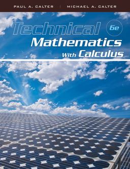 Technical Mathematics with Calculus 6th 9780470464724 Front Cover