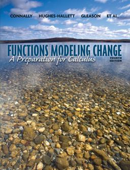 Functions Modeling Change A Preparation for Calculus 4th 9780470484746 Front Cover